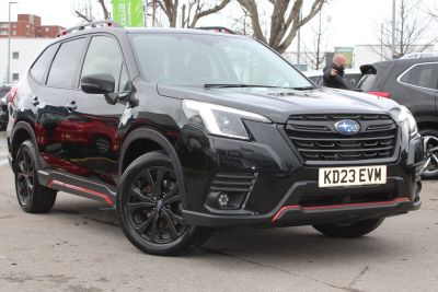 Subaru Forester 2.0i e-Boxer Sport 5dr Lineartronic Estate Petrol/Electric Hybrid BLACK at Subaru Used Vehicle Locator Coleshill